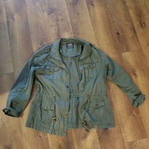 Green utility jacket
